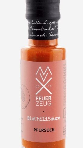 Mühlviertler Feuerzeug_Bio Chili Sauce_Pfirsich_Fleischesslust